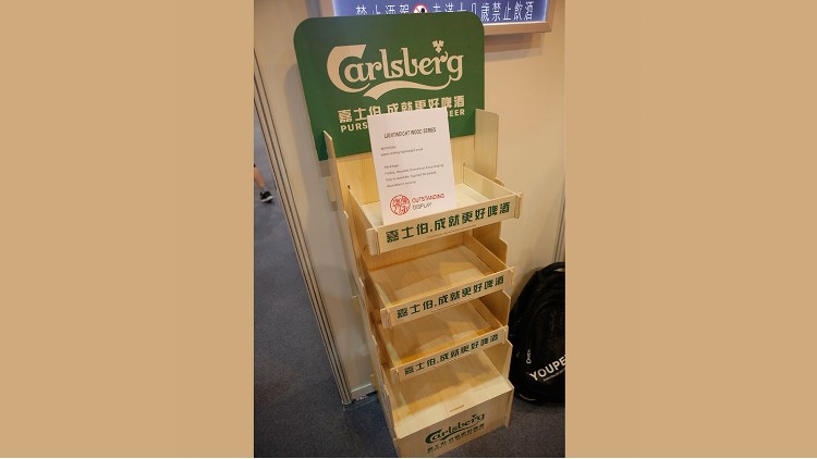 環(huán)保輕便、承重高的輕質(zhì)木展示架，澳澌汀展示專業(yè)定制